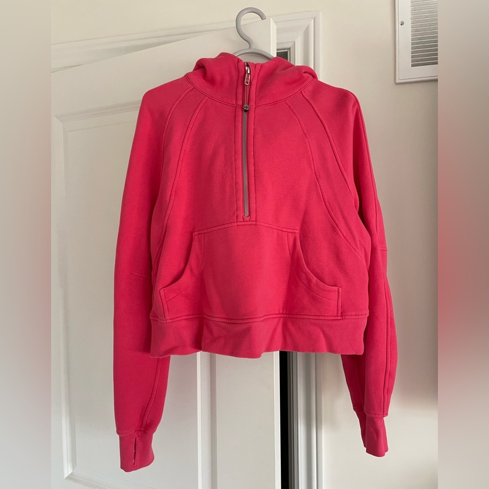 Lululemon Athletica Bright Pink Half-Zip Sweatshirt